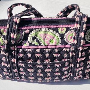 Vera Bradley Pink Elephants Vintage Quilted Bag
